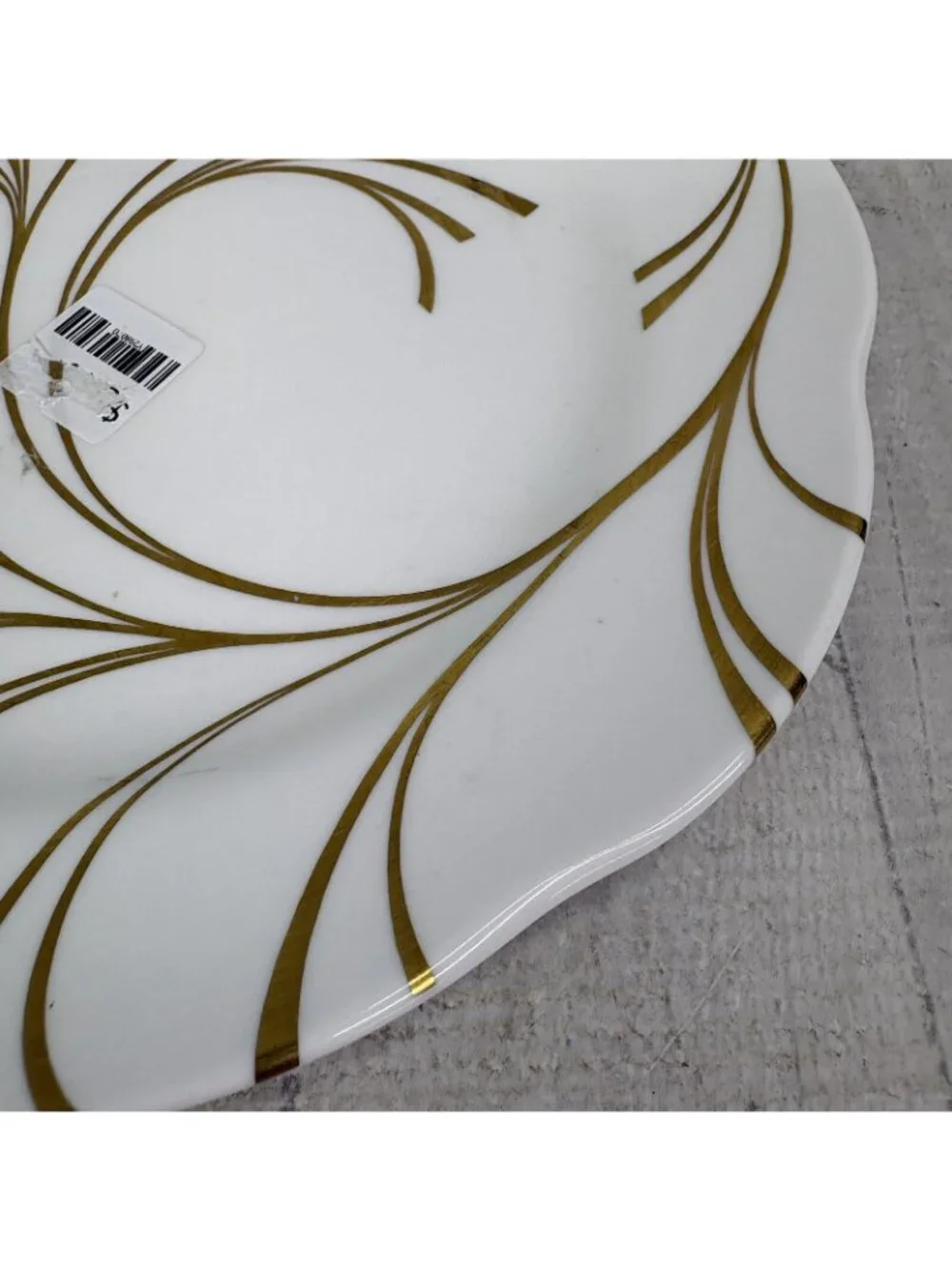 Spode COMLIMENT WHISPER England Gold Swirled Bone China Lunch Plates Set 4 NEW